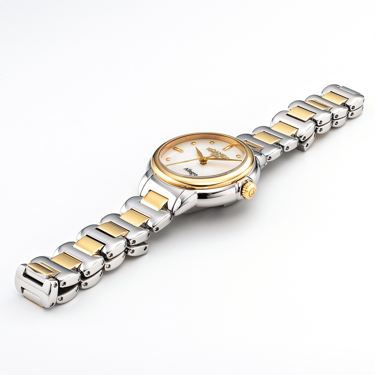 ROAMER Allegra White Pearl Dial 32mm Two Tone Gold Stainless Steel Bracelet 977847-47-20-20 - 3