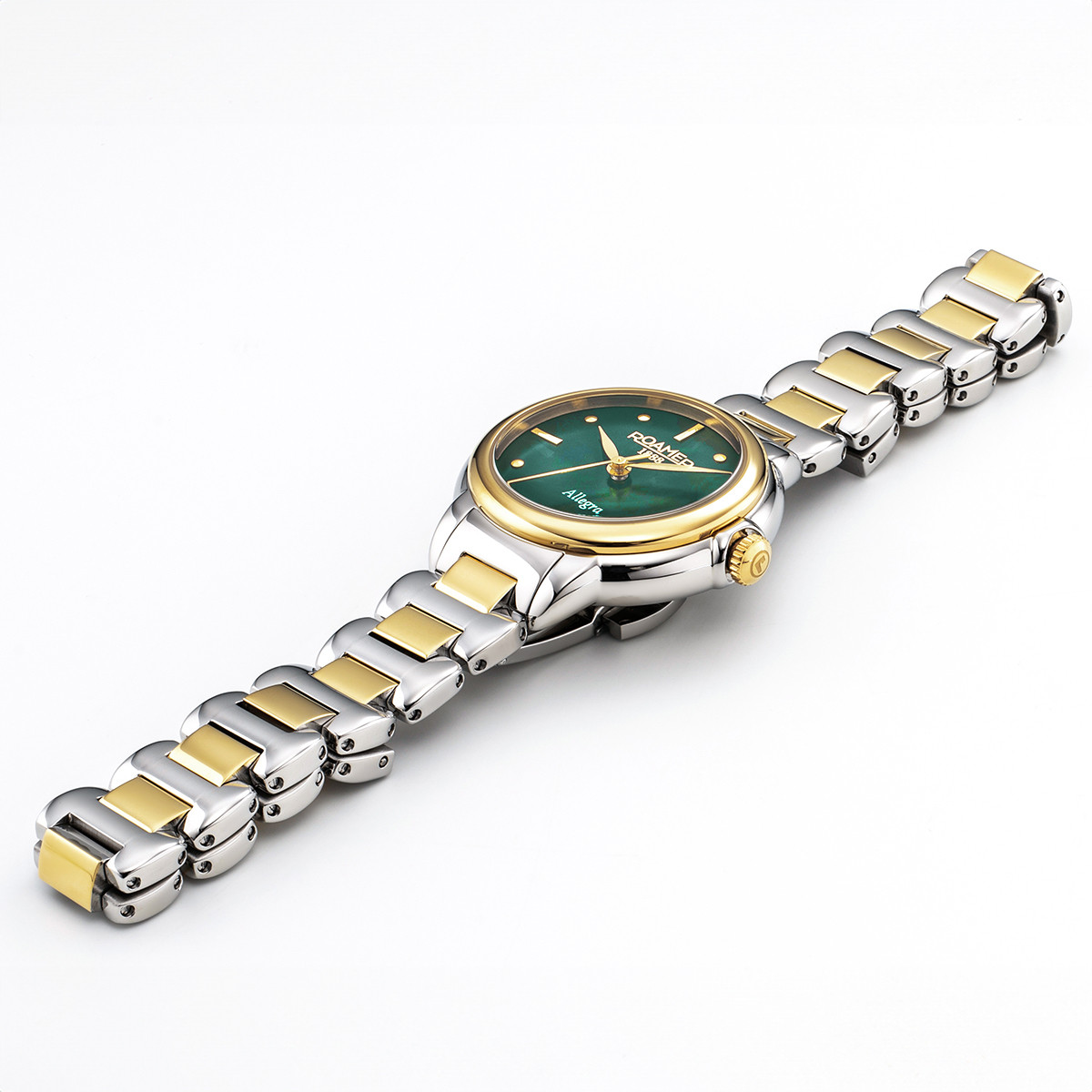 ROAMER Allegra Green Pearl Dial 32mm Two Tone Gold Stainless Steel Bracelet 977847-47-70-20 - 3