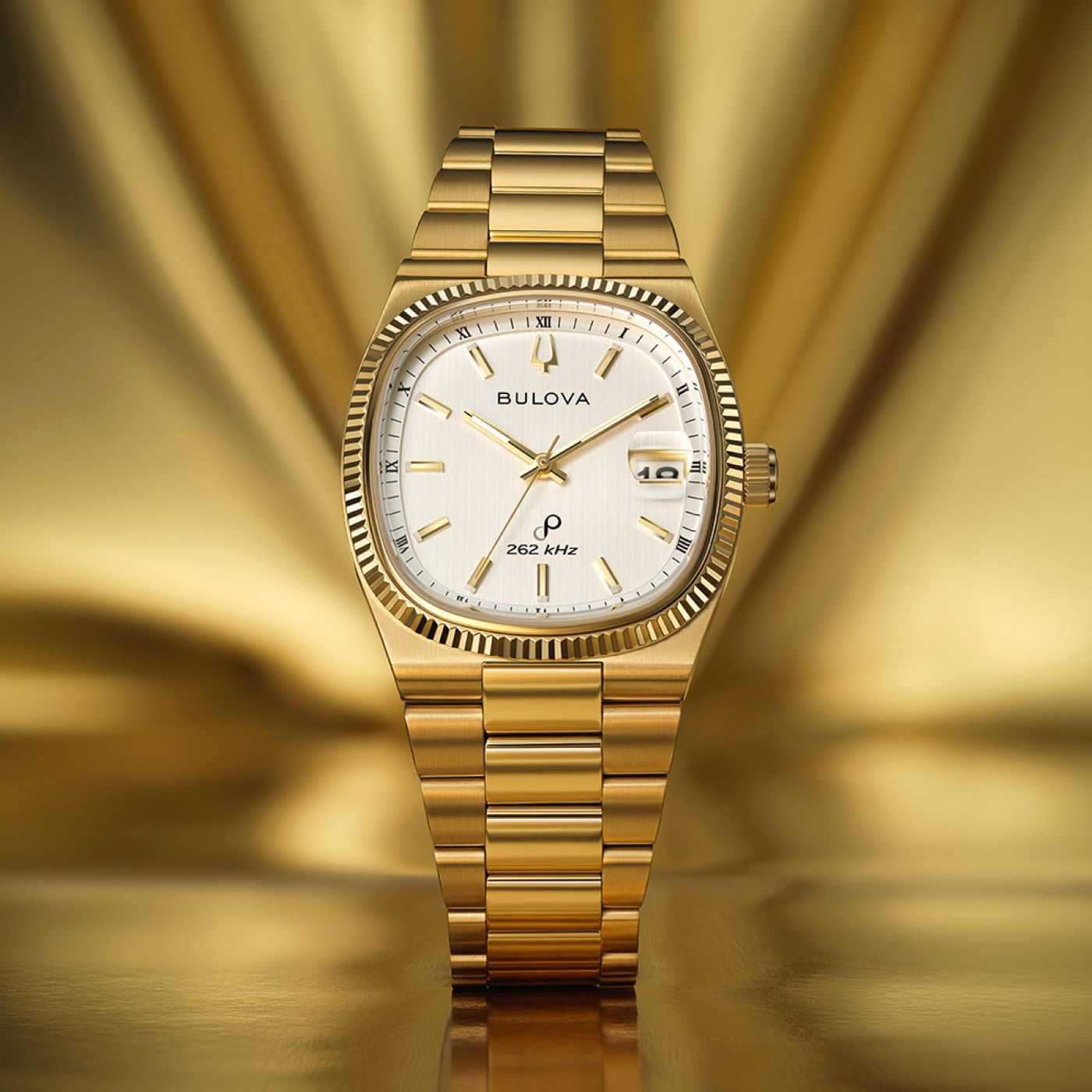 BULOVA Super Seville Precisionist Silver Dial 37.5mm Gold Stainless Steel Bracelet 97B223 - 6
