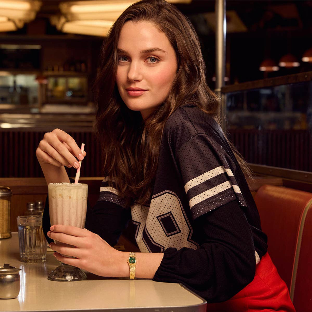 BULOVA Goddes Of Time Green Malachite Dial 17mm Gold Stainless Steel Mesh Bracelet 97L184 - 3