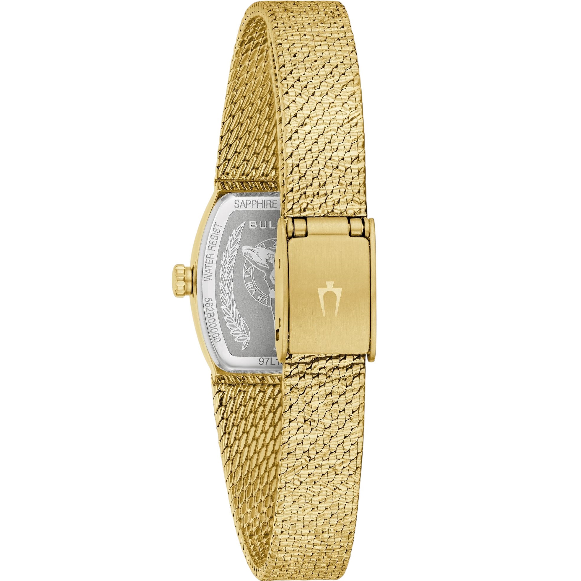 BULOVA Goddes Of Time Green Malachite Dial 17mm Gold Stainless Steel Mesh Bracelet 97L184 - 5