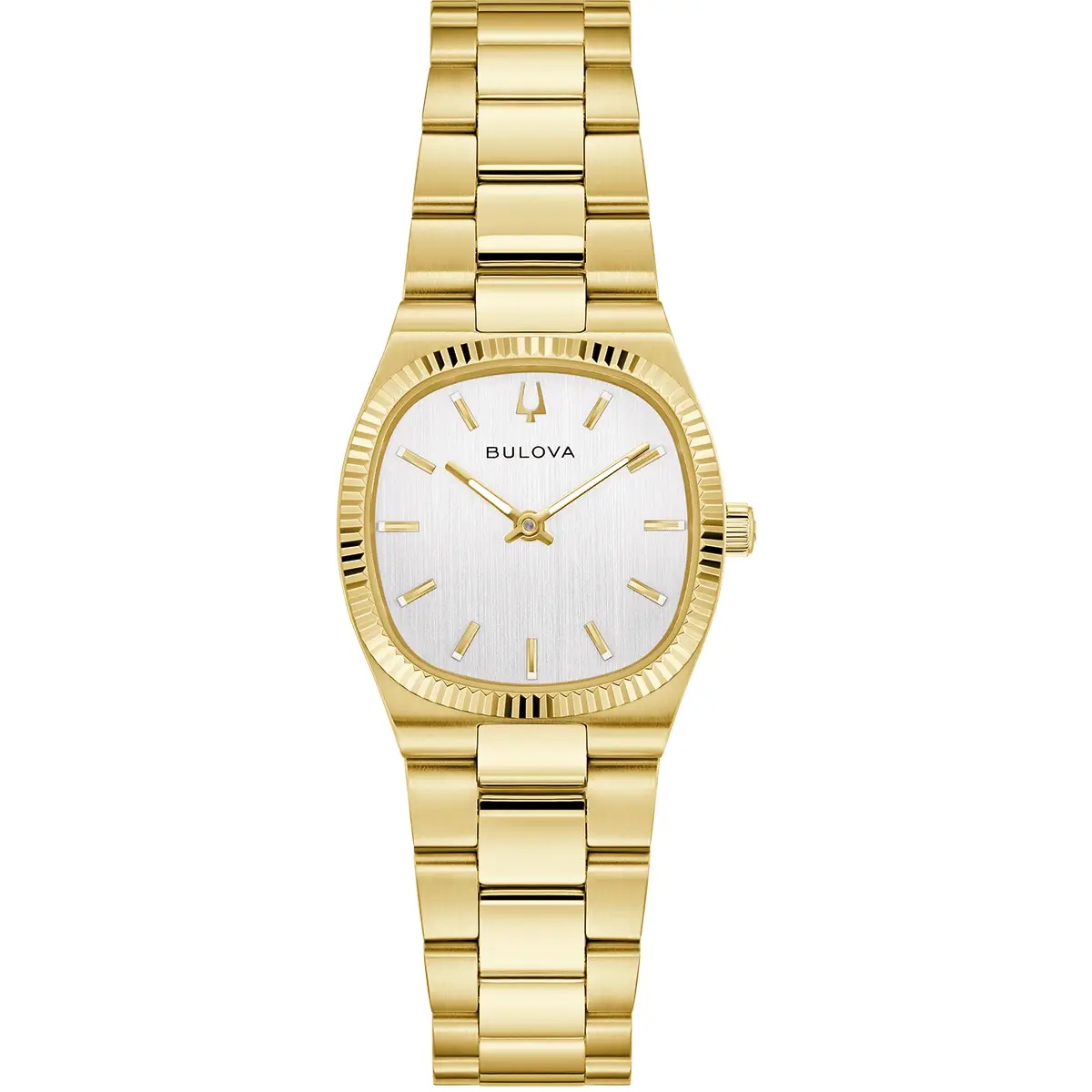 BULOVA Super Seville Mini White Dial 25mm Gold Stainless Steel Bracelet 97L189 - 