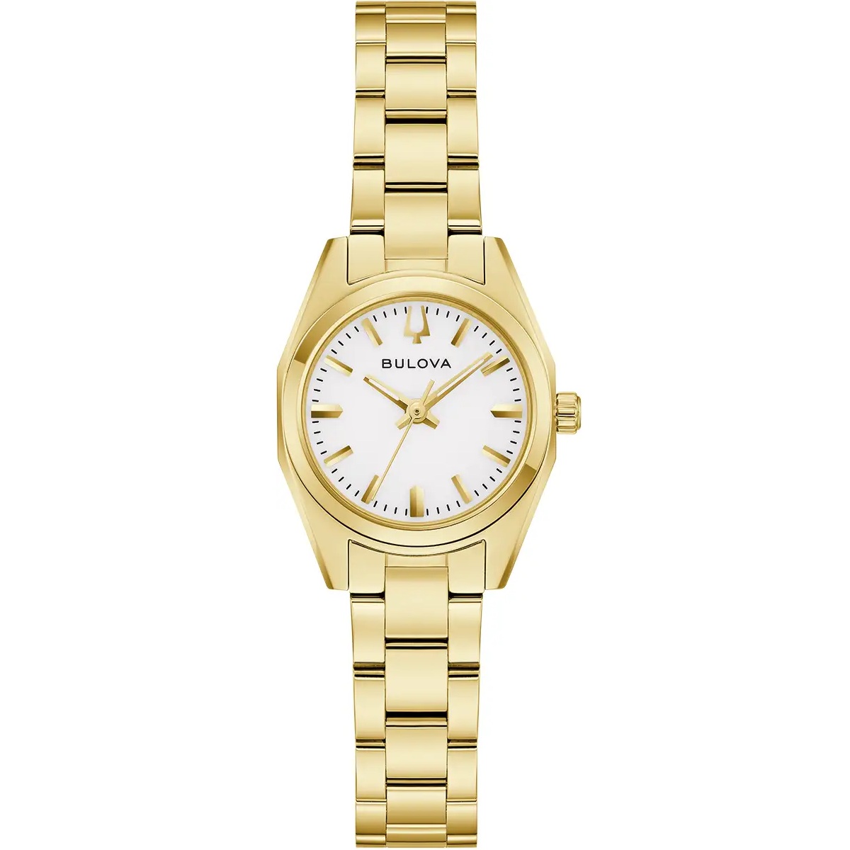 BULOVA Surveyor Mini White Dial 22.7mm Gold Stainless Steel Bracelet 97L190 - 