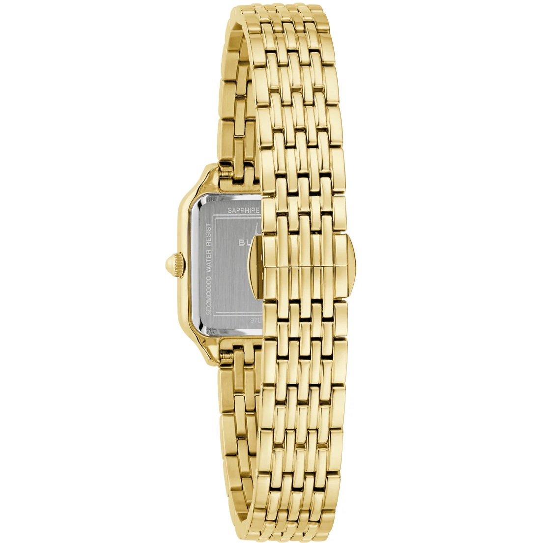 BULOVA Sutton Square Gold Dial 23mm Gold Stainless Steel Bracelet 97L191 - 4