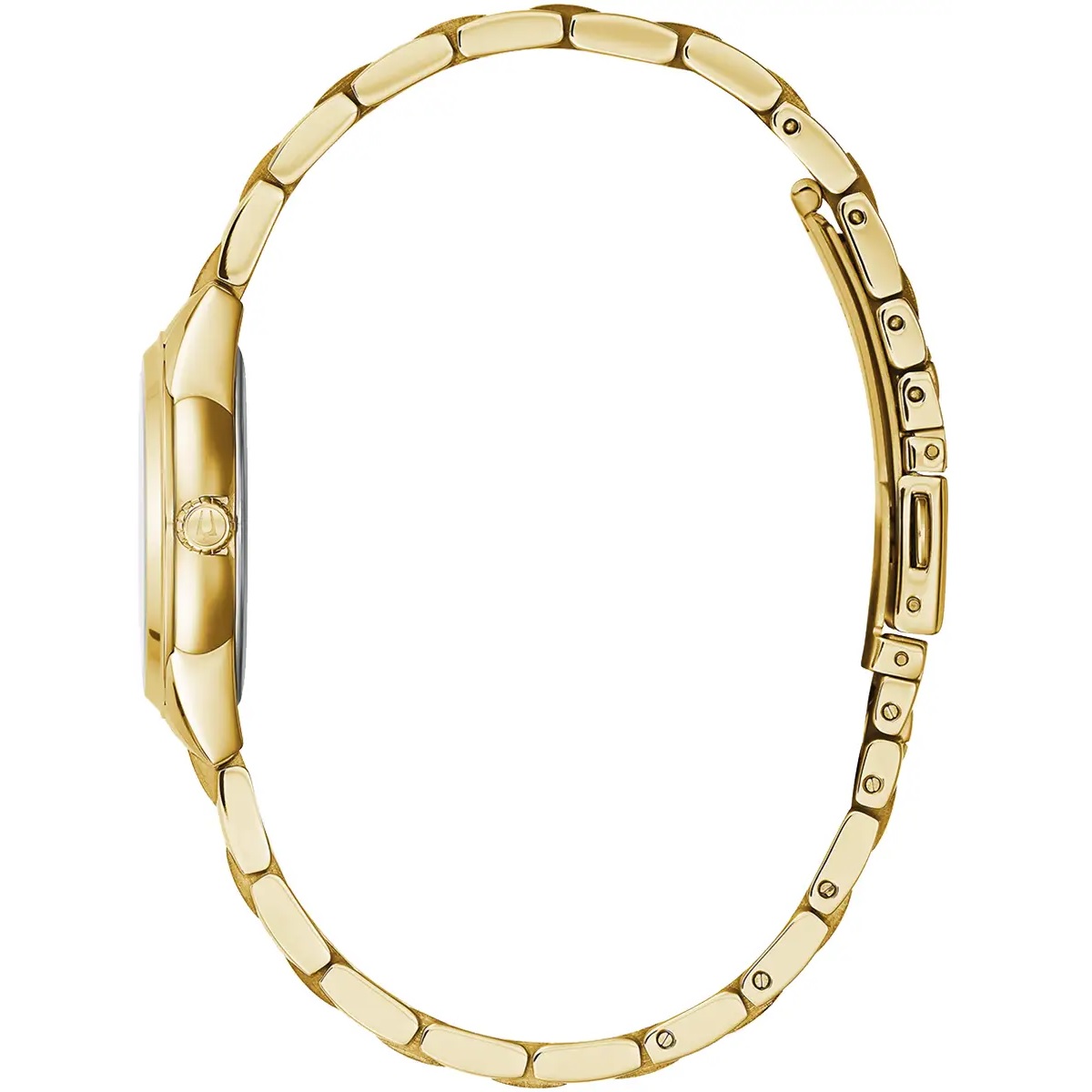 BULOVA Sutton Classic White Dial with Diamonds 28mm Gold Stainless Steel Bracelet 97P150 - 3