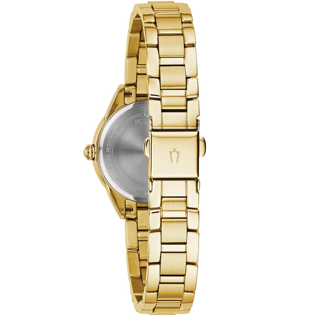 BULOVA Sutton Classic White Dial with Diamonds 28mm Gold Stainless Steel Bracelet 97P150 - 4