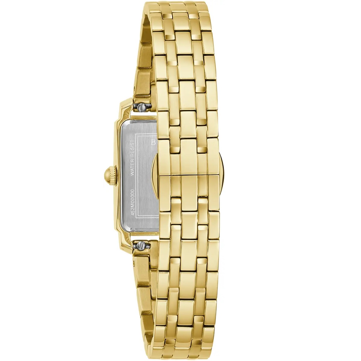 BULOVA Sutton White Pearl Dial 21×33mm Gold Stainless Steel Bracelet 97P177 - 4