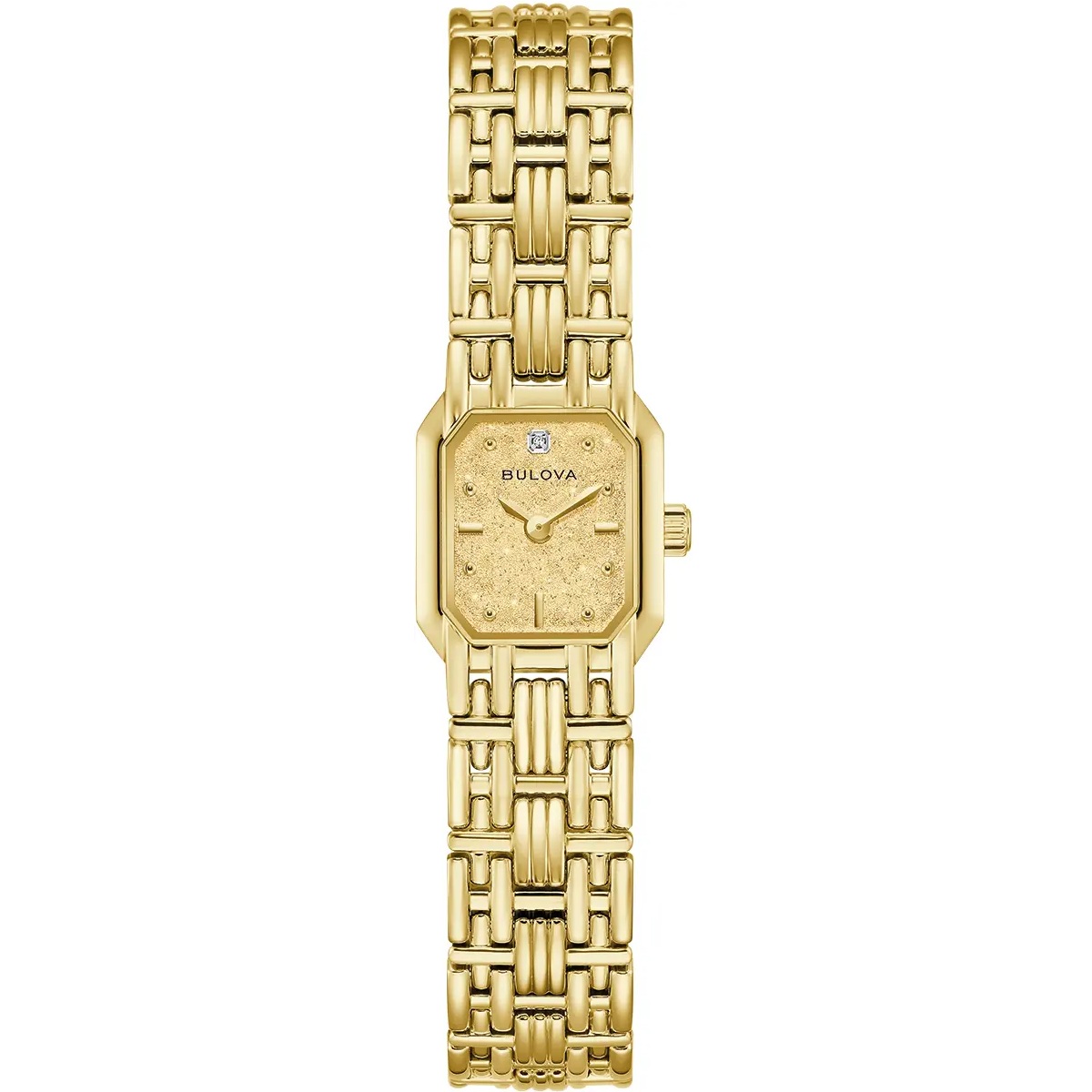 BULOVA Goddess Of Time Gold Dial 16mm Gold Stainless Steel Bracelet 97P184 - 