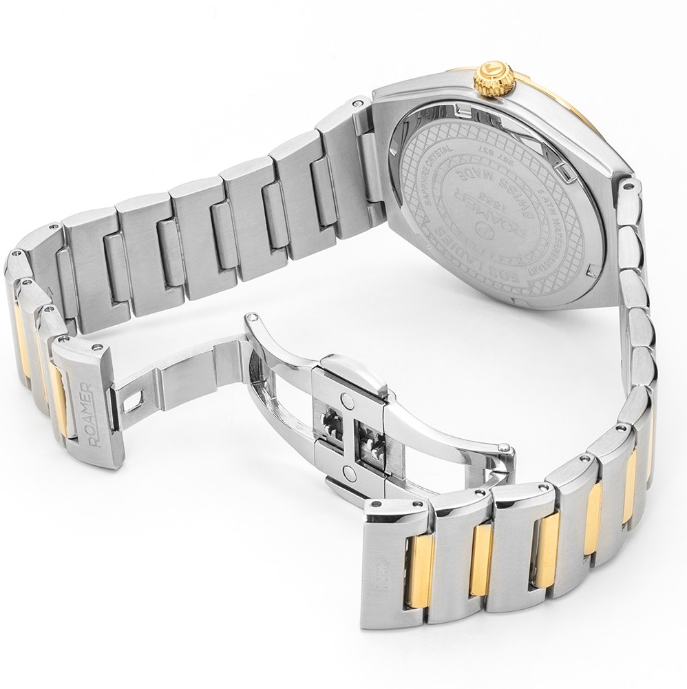 ROAMER Eos Classic White Pearl Dial 34mm Two Tone Gold Stainless Steel Bracelet 982847-47-20-20 - 4