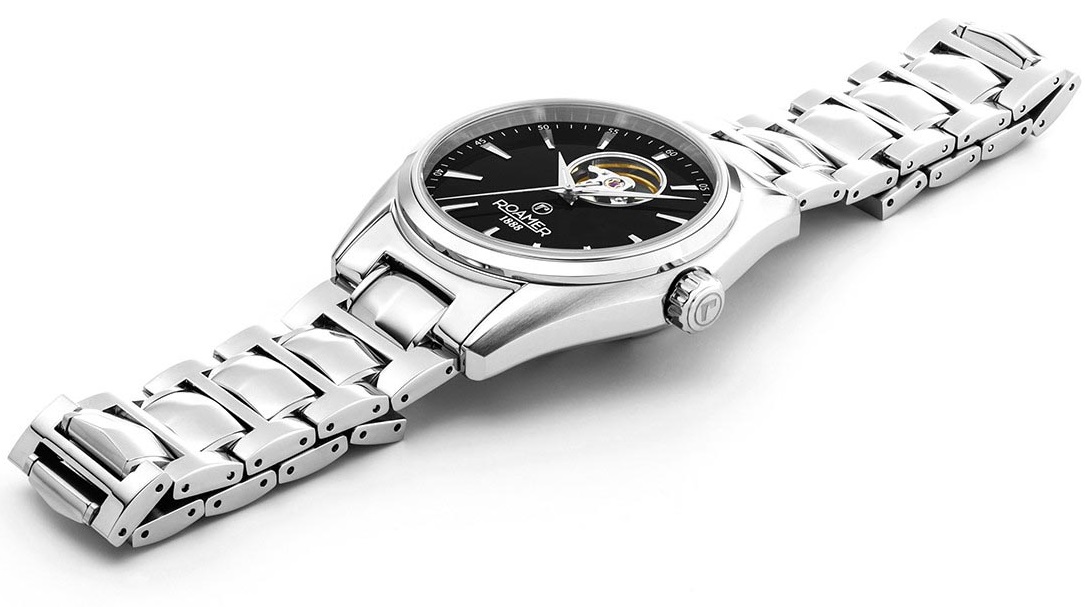 ROAMER Searock Master Black 42mm Silver Stainless Steel Bracelet 984985-41-85-20 - 3