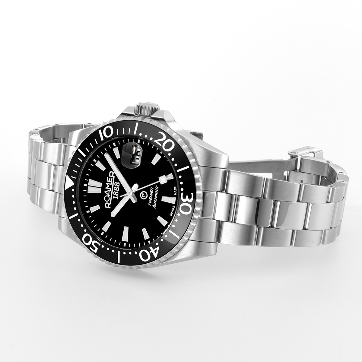 ROAMER Premier Automatic 42mm Silver Stainless Steel Bracelet 986983-41-85-20 - 2