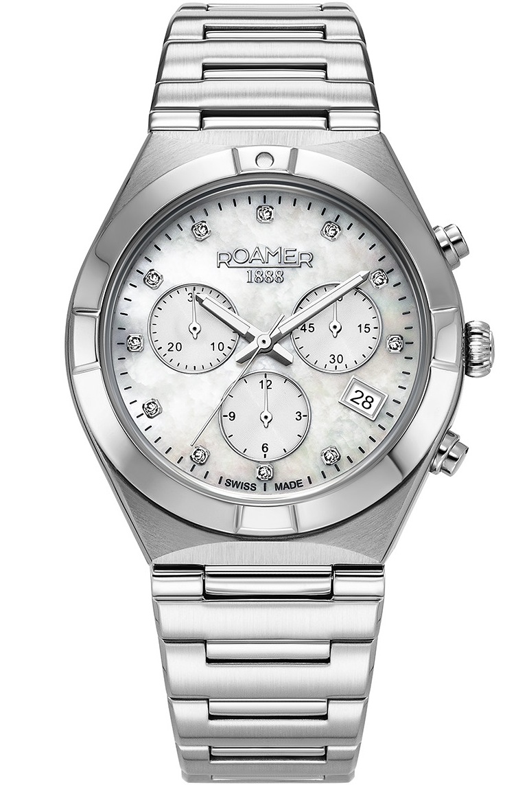 ROAMER Eos Chronograph 38mm Silver Stainless Steel Bracelet 987837-41-20-20 - 