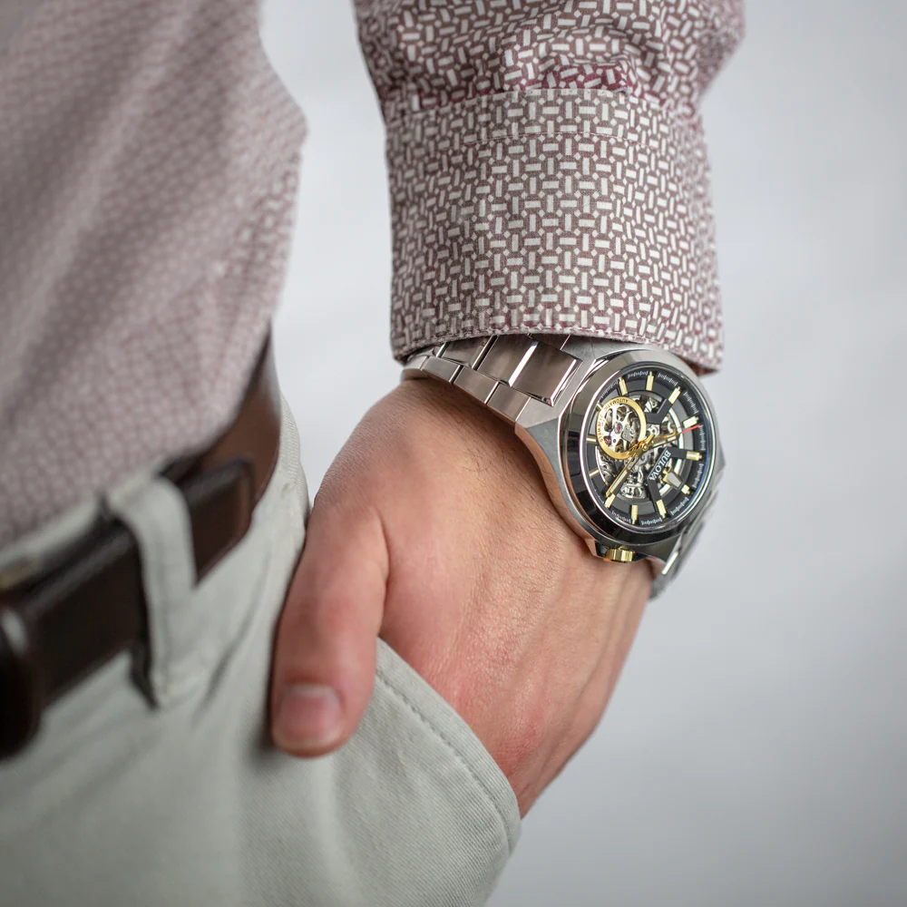 BULOVA Maquina Skeleton Automatic Black Dial 46mm Silver Stainless Steel Bracelet 98A224 - 3