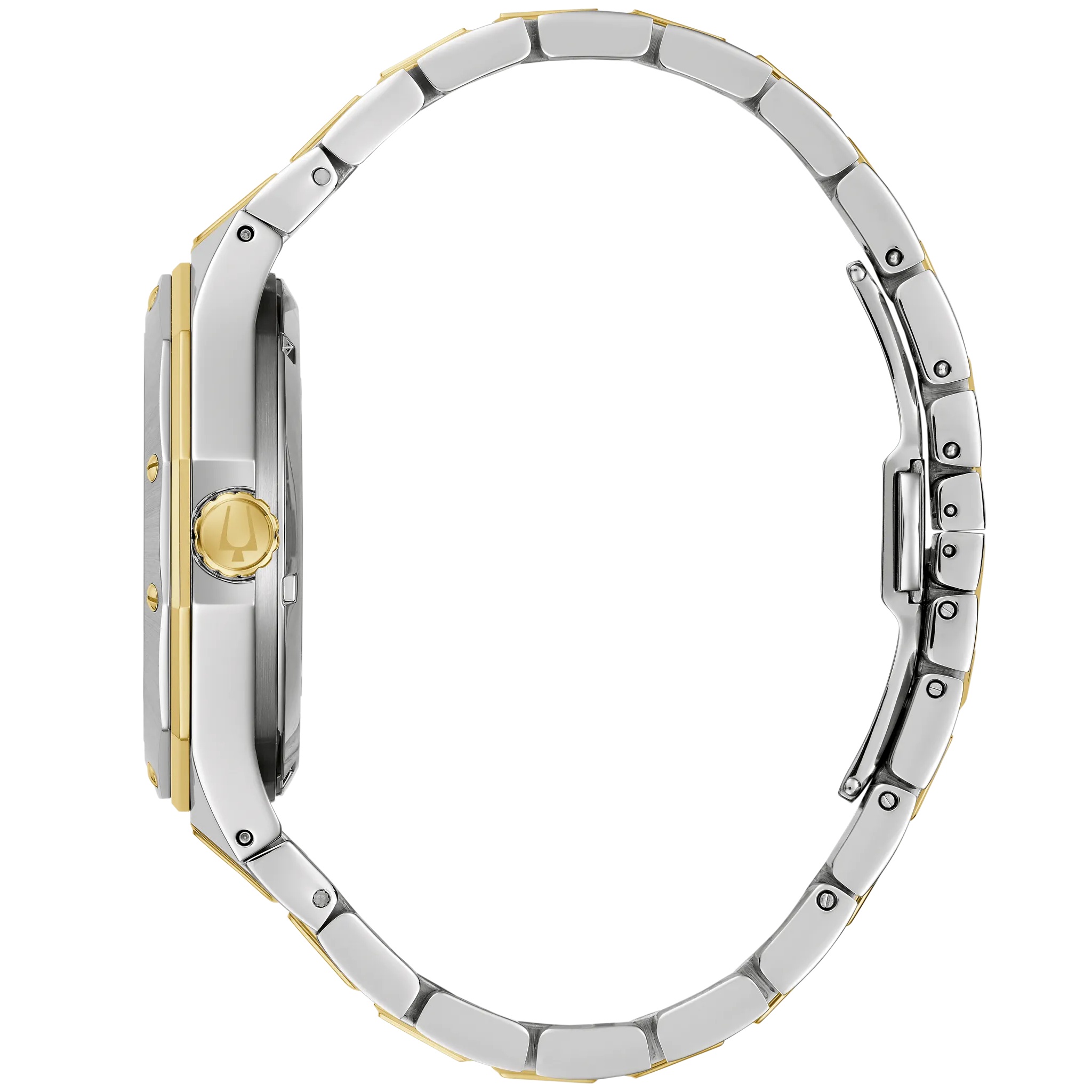 BULOVA Prestige Skeleton Automatic Black Dial 42mm Two Tone Gold Stainless Steel Bracelet 98A339 - 4