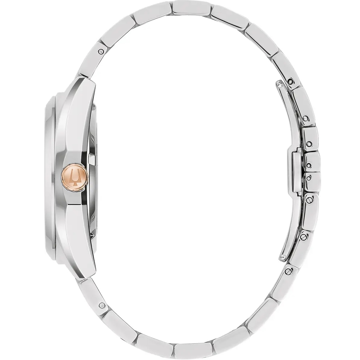 BULOVA Surveyor Automatic Red Dial 39mm Silver Stainless Steel Bracelet 98B422 - 5