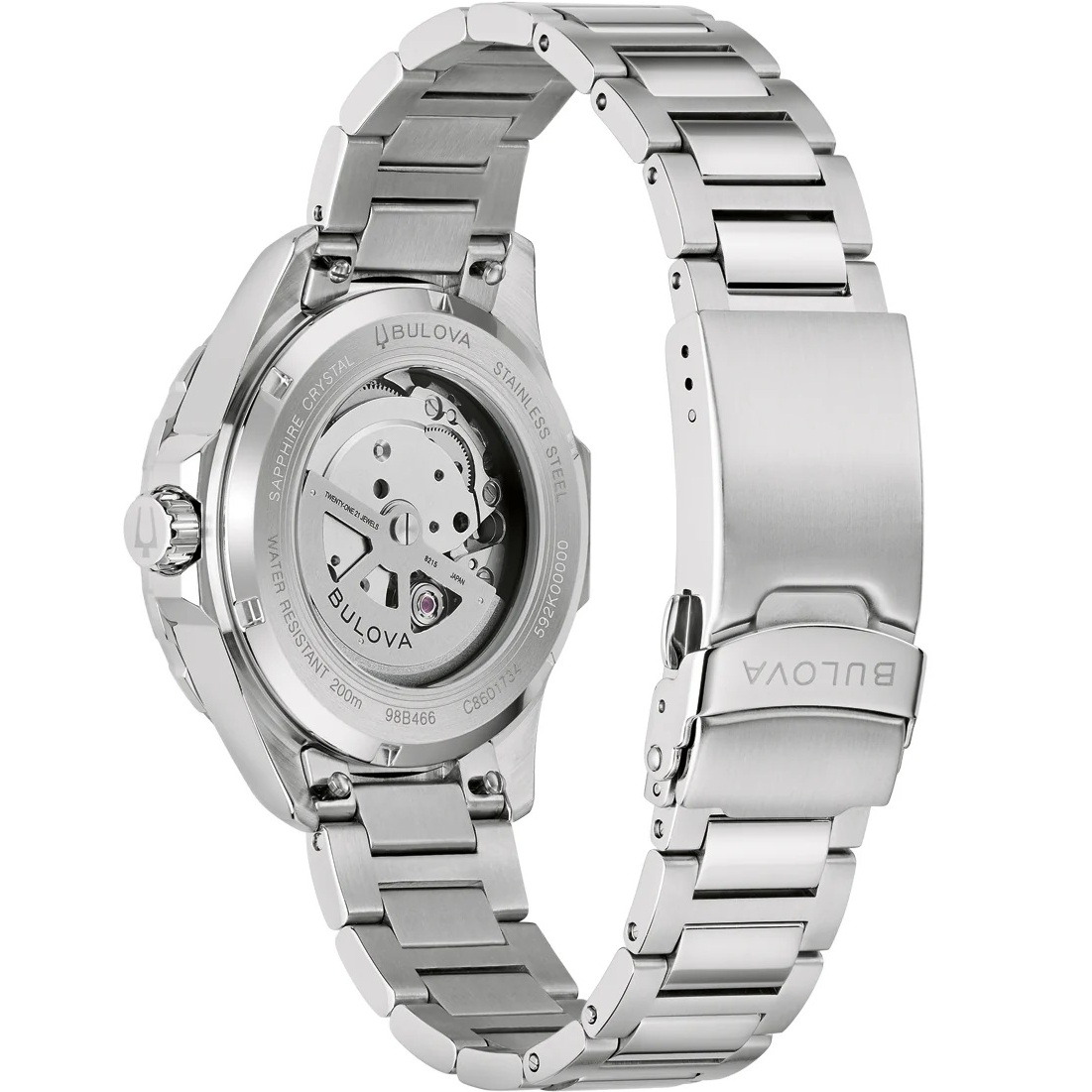 BULOVA Marine Star Series B Automatic Blue Dial 41mm Silver Stainless Steel Bracelet 98B466 - 4