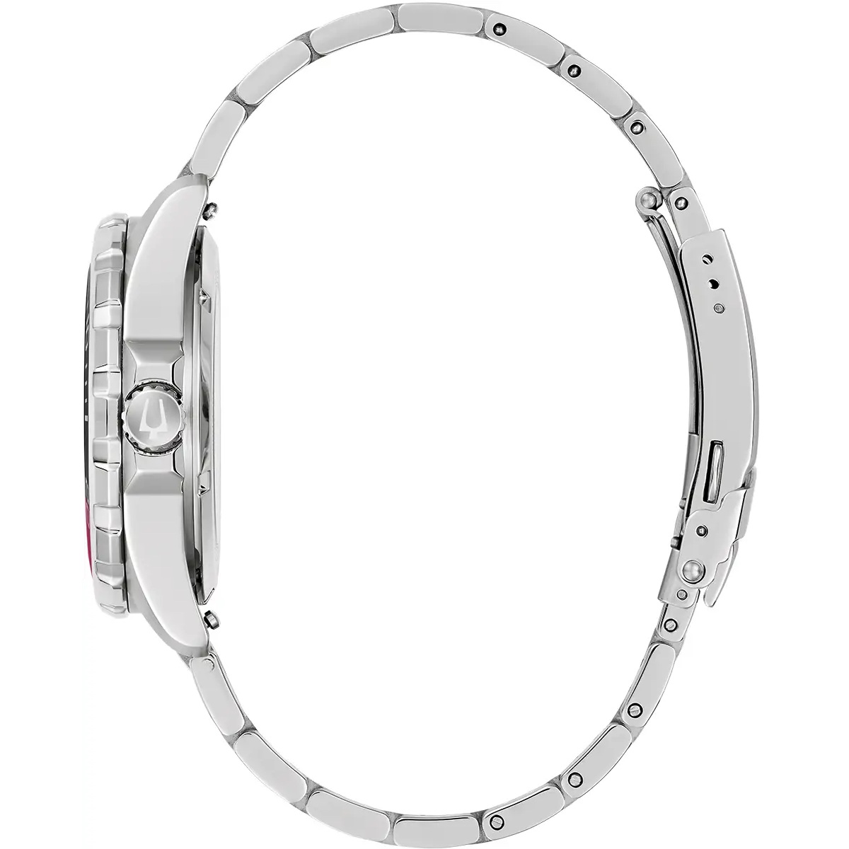 BULOVA Marine Star Series B Automatic Red Dial 41mm Silver Stainless Steel Bracelet 98B472 - 