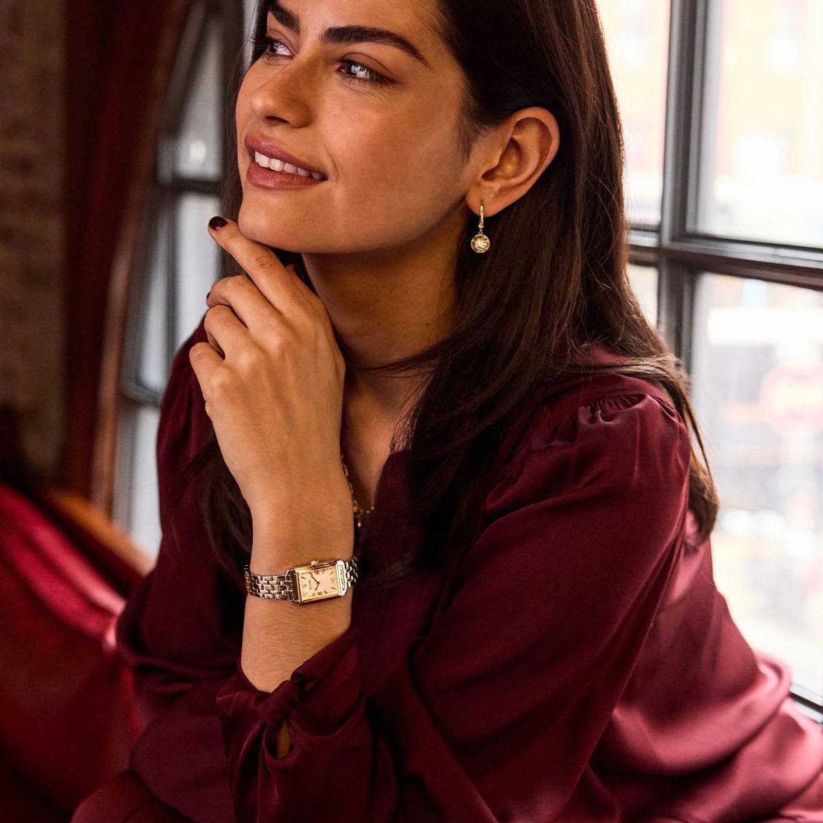 BULOVA Sutton White Pearl Dial with Diamonds 21×33mm Two Tone Gold Stainless Steel Bracelet 98P220 - 