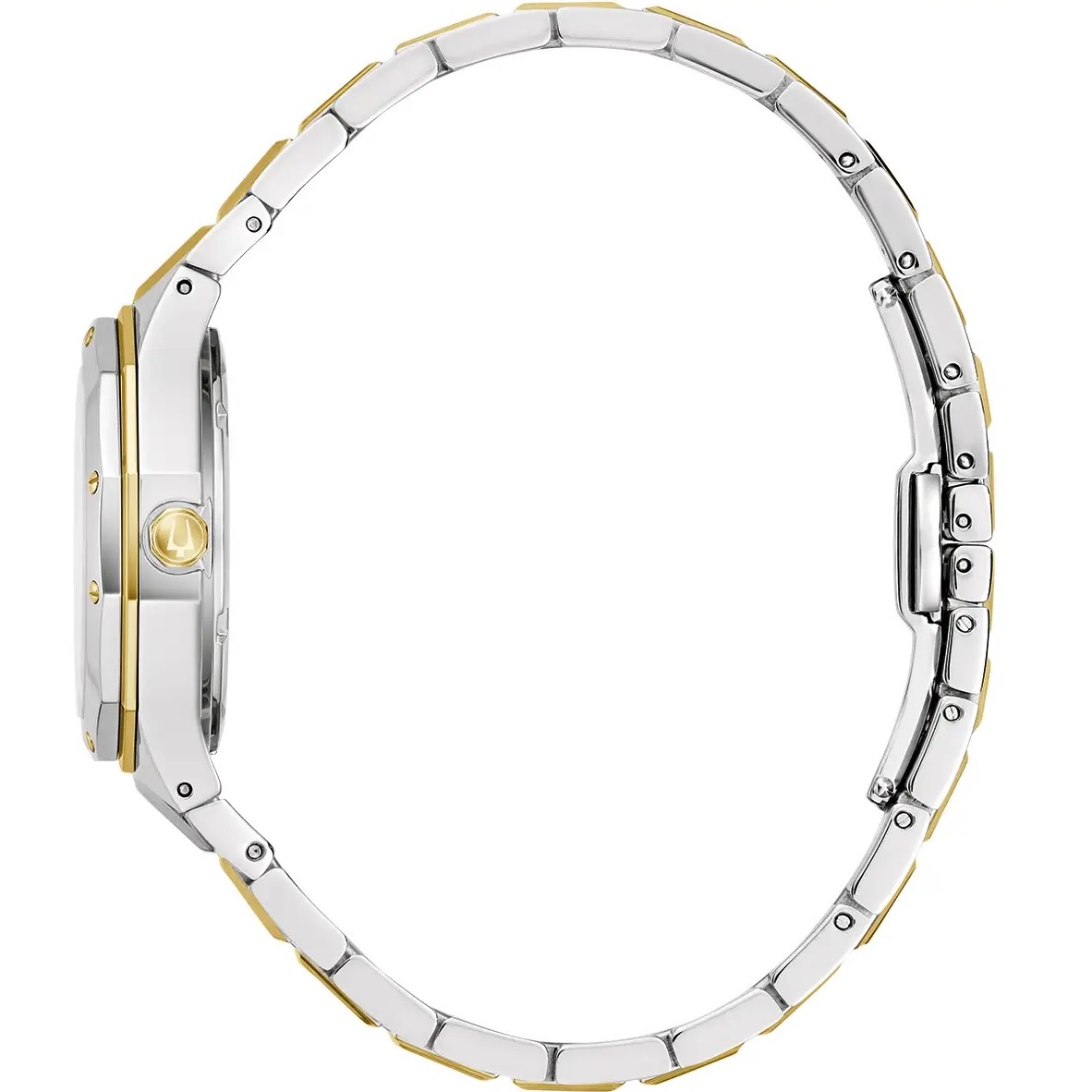 BULOVA Prestige White Pearl Dial with Diamonds 32mm Two Tone Gold Stainless Steel Bracelet 98P234 - 3