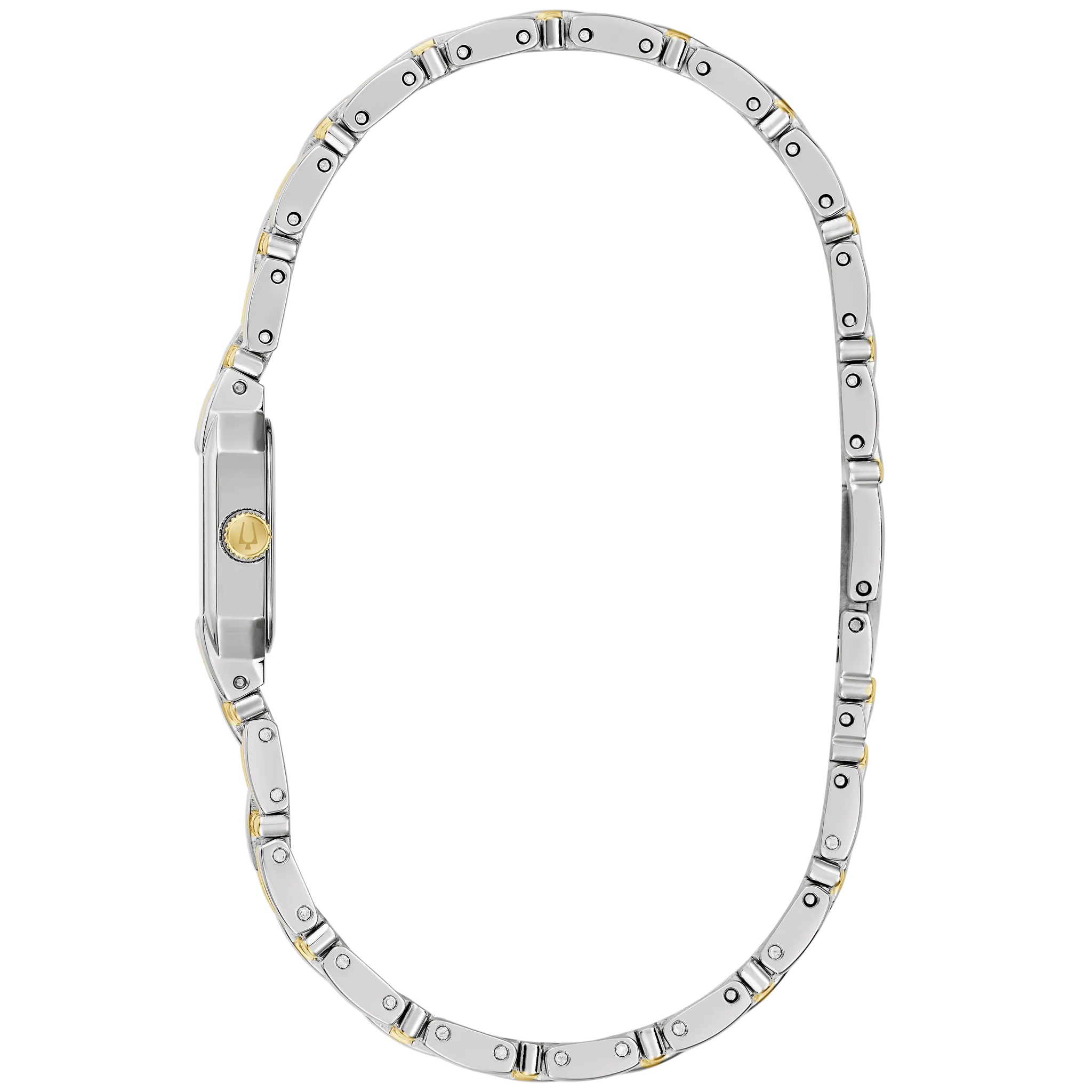 BULOVA Goddess Of Time Silver Dial 16mm Two Tone Gold Stainless Steel Bracelet 98P237 - 3