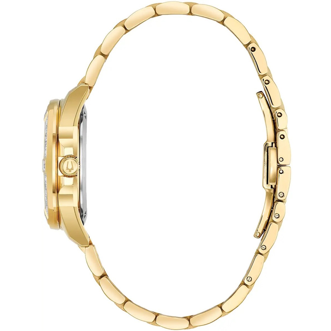 BULOVA Marine Star Diamonds White Pearl Dial 32mm Gold Stainless Steel Bracelet 98R235 - 3