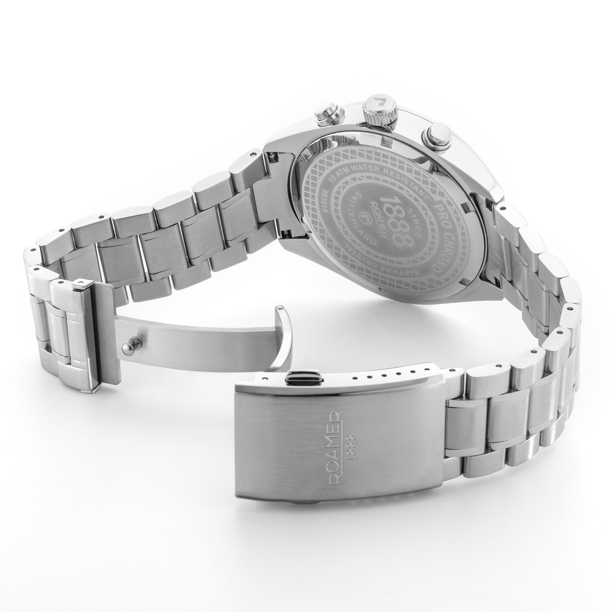 ROAMER Pro Chrono Black Dial 43.5mm Silver Stainless Steel Bracelet 993819-41-44-20 - 4
