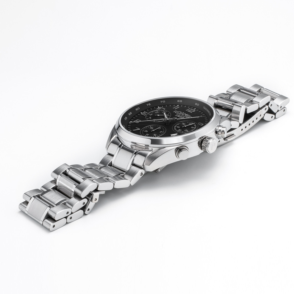 ROAMER Pro Chrono Black Dial 43.5mm Silver Stainless Steel Bracelet 993819-41-44-20 - 3