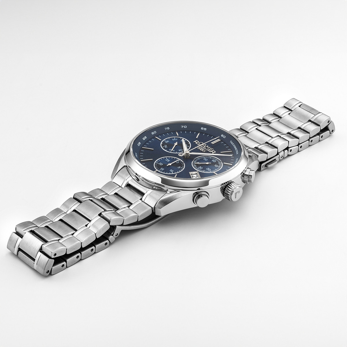 ROAMER Pro Chrono Blue Dial 43.5mm Silver Stainless Steel Bracelet 993819-41-45-20 - 3
