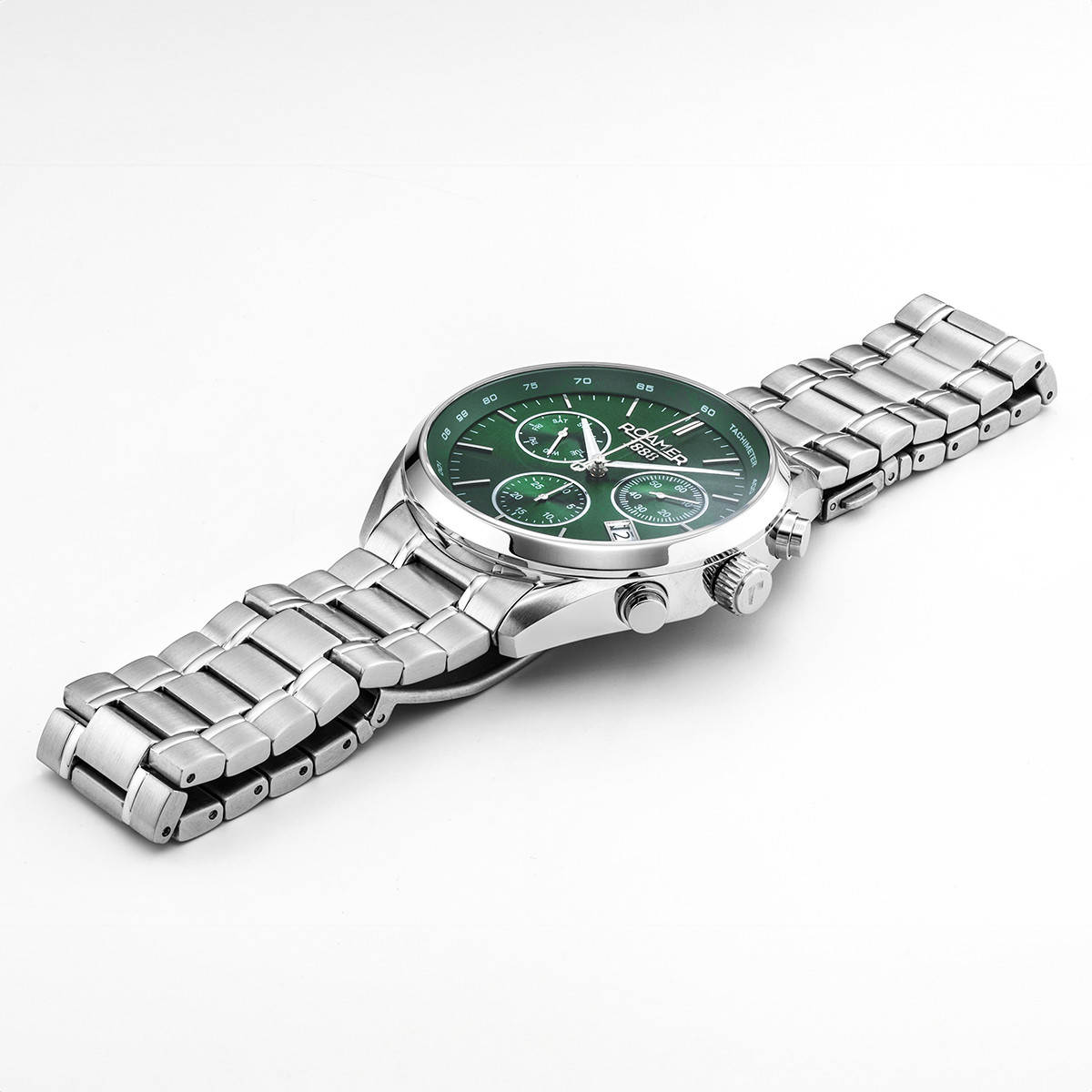 ROAMER Pro Chrono Green Dial 43.5mm Silver Stainless Steel Bracelet 993819-41-75-20 - 4