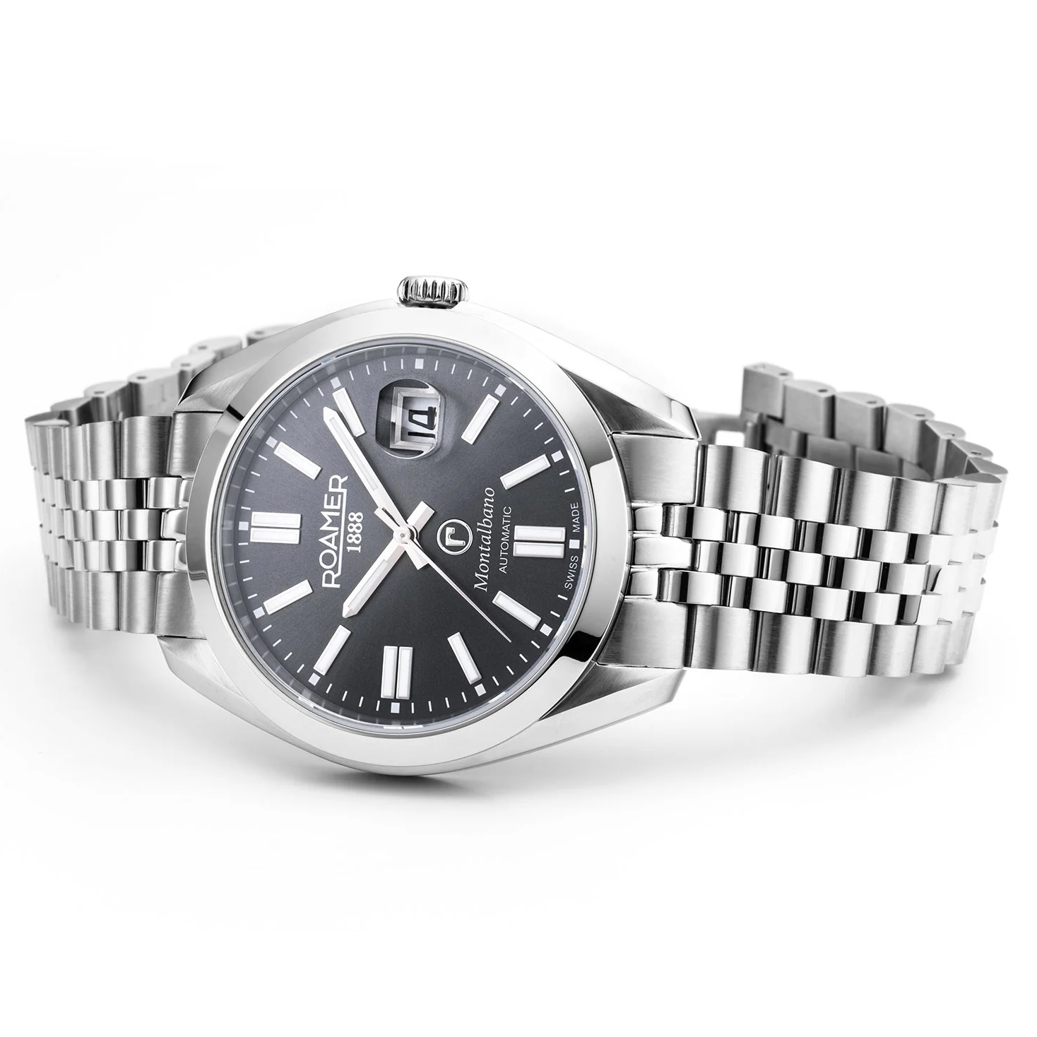 ROAMER Montalbano Automatic Grey Dial 41.5mm Silver Stainless Steel Bracelet 996983-41-55-20 - 