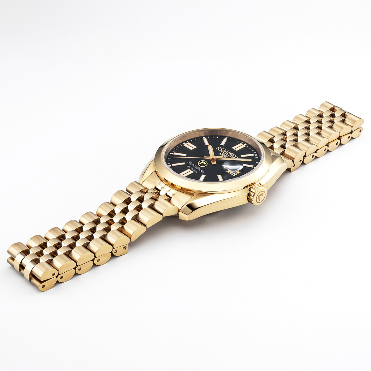 ROAMER Montalbano Automatic Black Dial 41.5mm Gold Stainless Steel Bracelet 996983-46-85-20 - 3