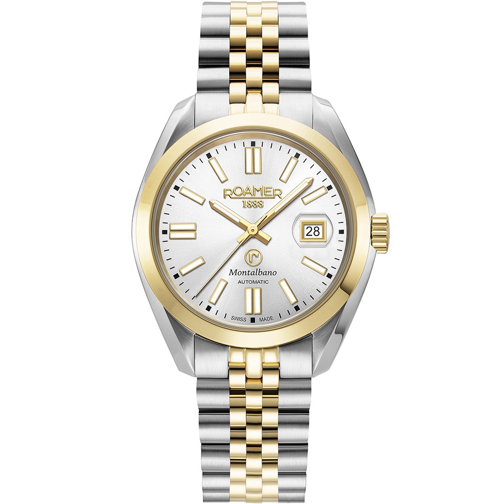 ROAMER Montalbano Automatic Silver Dial 41.5mm Two Tone Gold Stainless Steel Bracelet 996983-47-15-20 - 