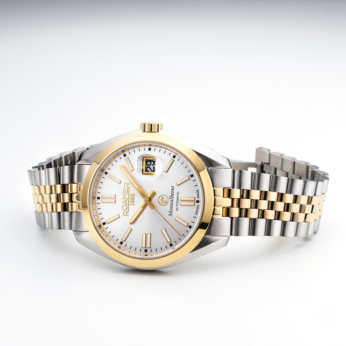 ROAMER Montalbano Automatic Silver Dial 41.5mm Two Tone Gold Stainless Steel Bracelet 996983-47-15-20 - 3