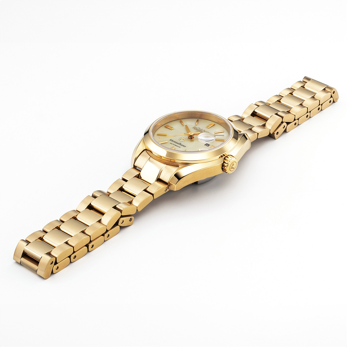 ROAMER Montalbano Ladies Automatic Yellow Pearl Dial 31mm Gold Stainless Steel Bracelet 996990-48-30-20 - 3