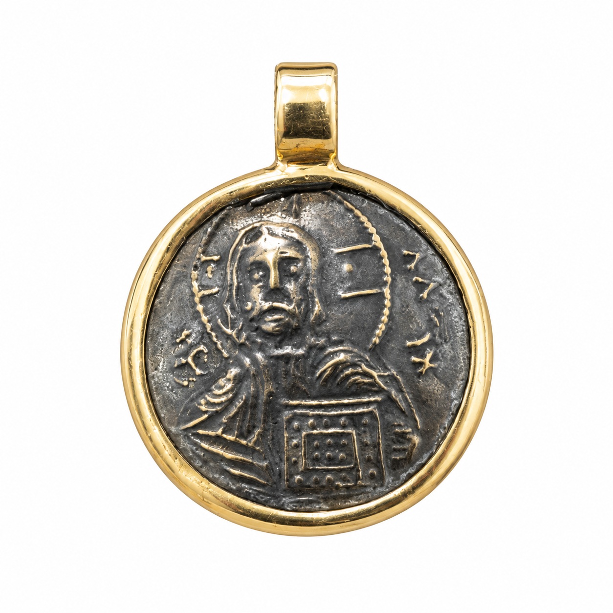 ΜΕΝΤΑΓΙΟΝ Κωνσταντινάτο Διπλής Όψης SENZIO Collection από Επιχρυσωμένο Ασήμι 925° 9SEN.D004P - 3