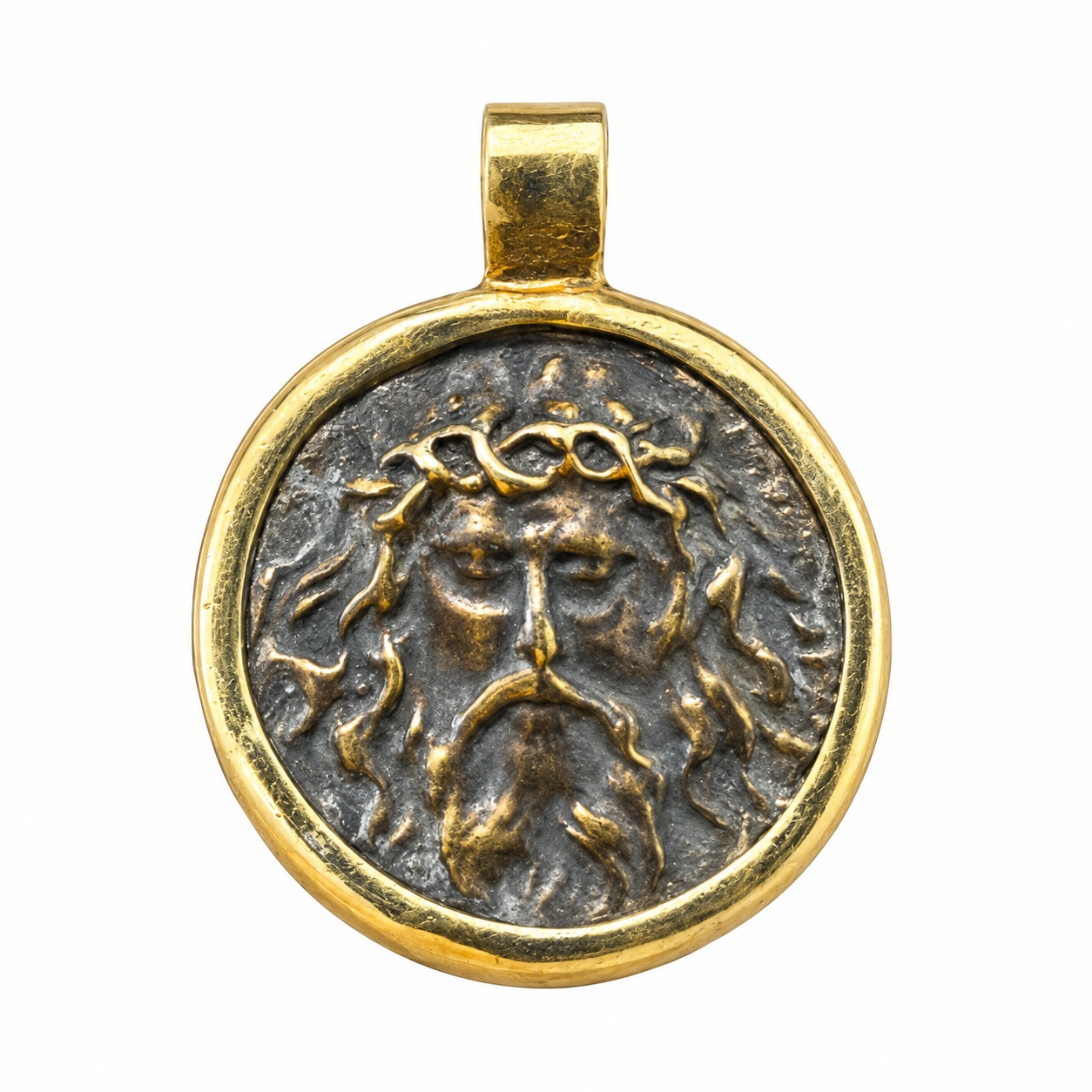 ΜΕΝΤΑΓΙΟΝ Κωνσταντινάτο Διπλής Όψης SENZIO Collection από Επιχρυσωμένο Ασήμι 925° 9SEN.D007P - 3