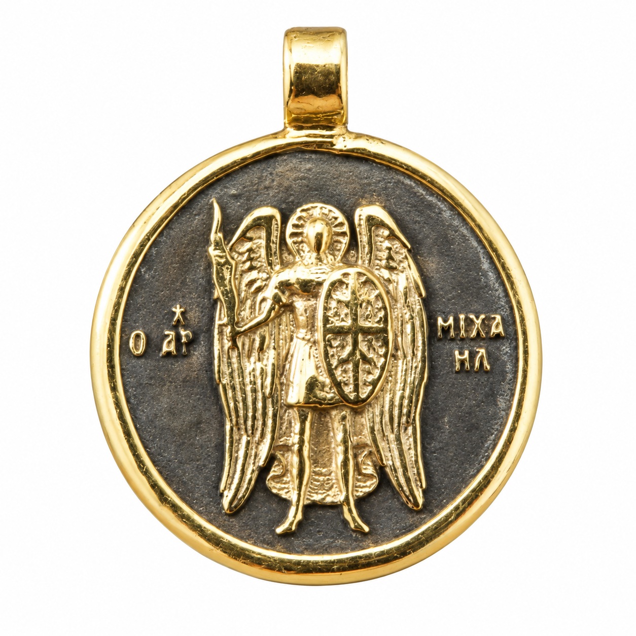 ΜΕΝΤΑΓΙΟΝ Κωνσταντινάτο Διπλής Όψης SENZIO Collection από Επιχρυσωμένο Ασήμι 925° 9SEN.D015P - 3