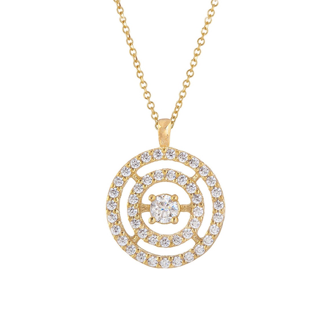 NEKLACE B-Jewels Silver 925° Gold Plated with Zircon Stones 9CI.1671C - 