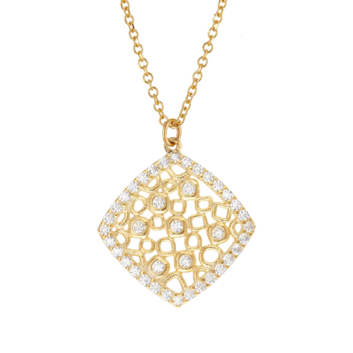 NEKLACE B-Jewels Silver 925° Gold Plated with Zircon Stones 9SQ.1797C - 