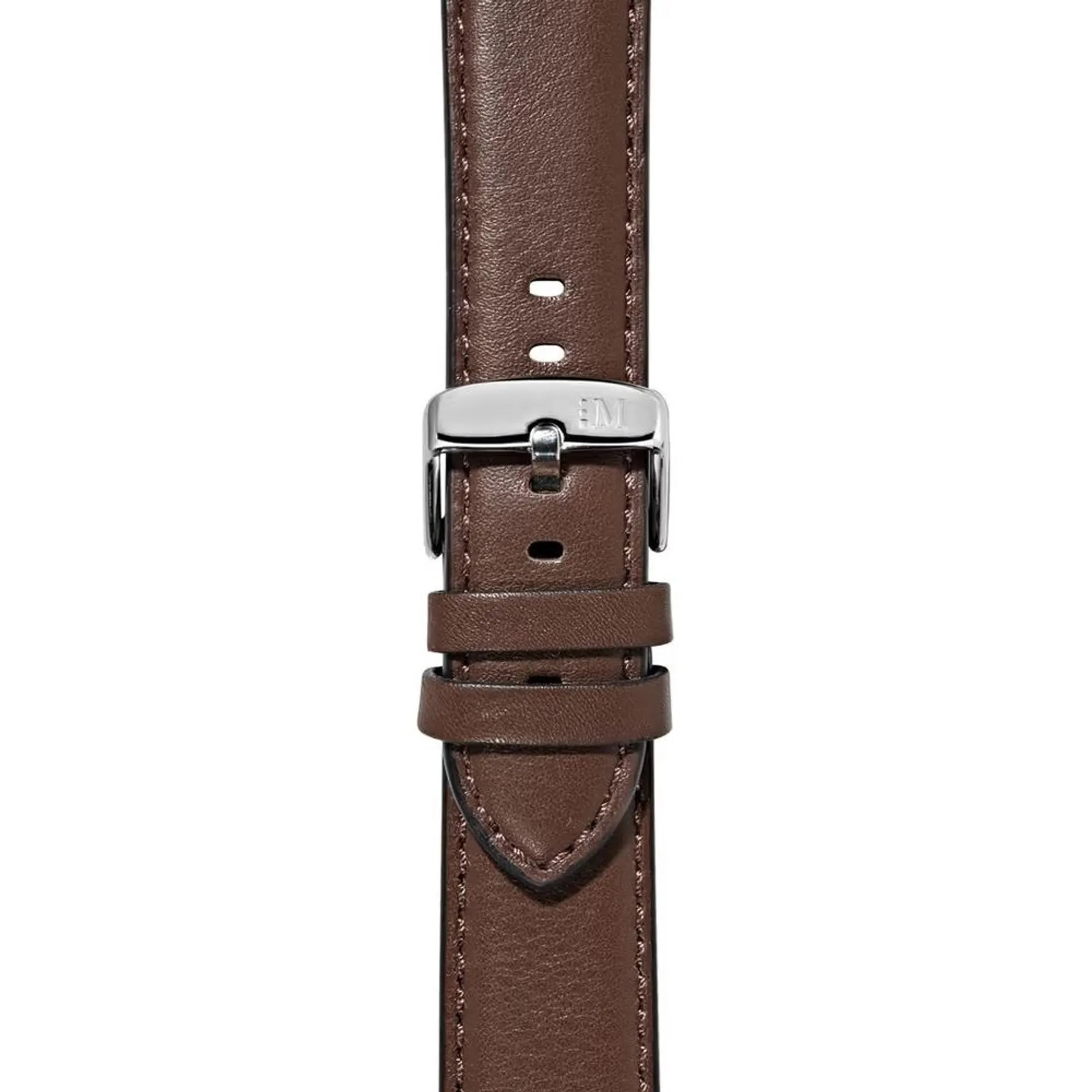 MORELLATO Croquet Water Resistant Watch Strap 24-20mm Brown Nappa Leather Silver Hardware A01X5976C03034CR24 - 