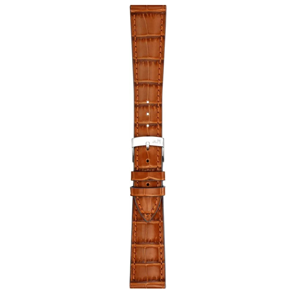 MORELLATO Bayon Watch Strap 16-14mm Brown Leather Silver Hardware A01X6167C54041CR16 - 