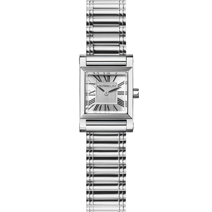 HERBELIN Lady's Set Antares Silver Square Dial 19.4mm Silver Stainless Steel Bracelet A17144AP01B2 - 