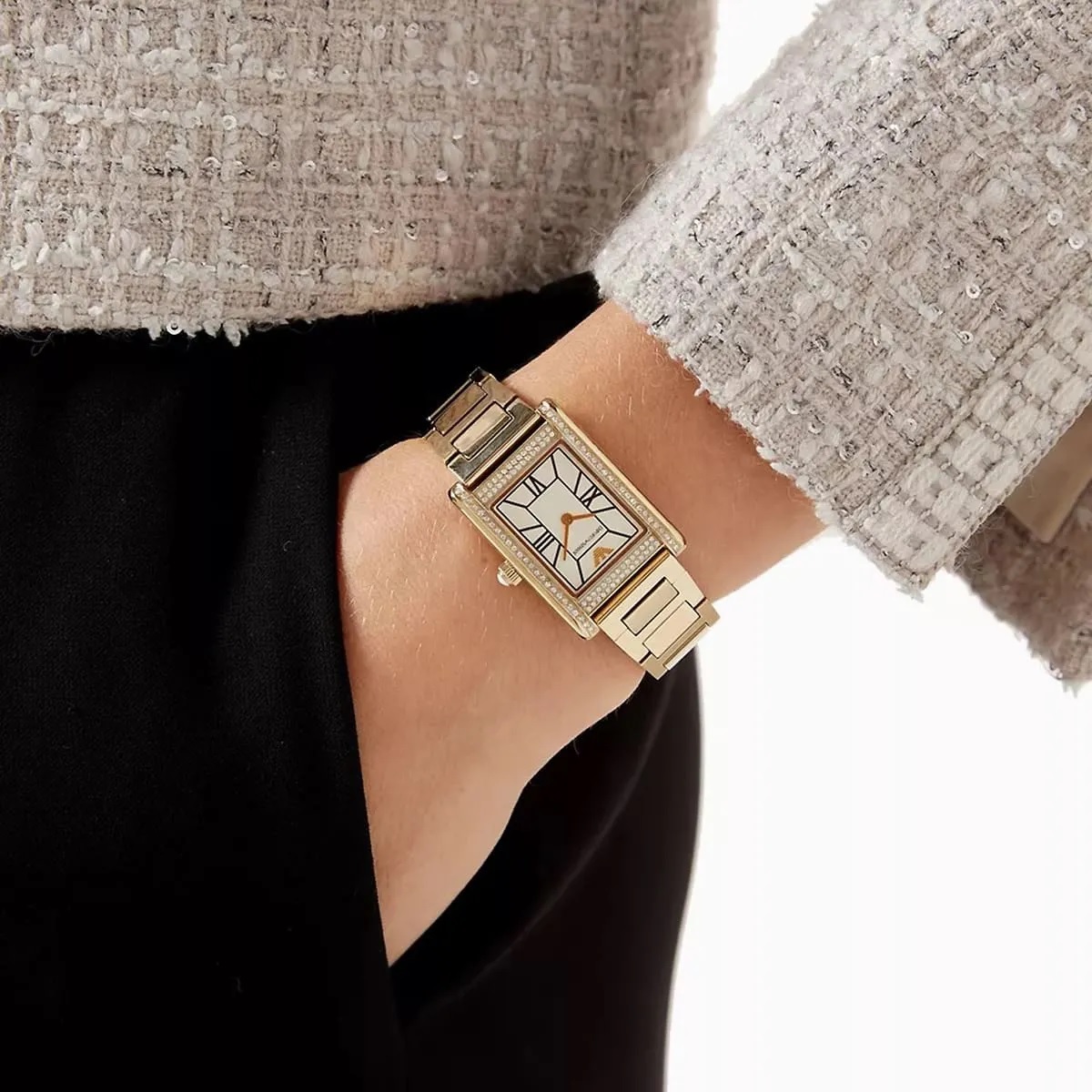 EMPORIO ARMANI Genni Crystals White Dial 22mm Gold Stainless Steel Bracelet AR11659 - 4