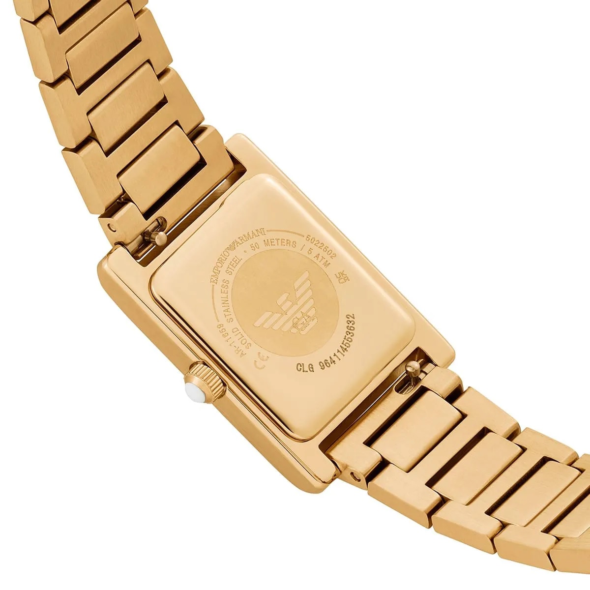 EMPORIO ARMANI Genni Crystals White Dial 22mm Gold Stainless Steel Bracelet AR11659 - 8