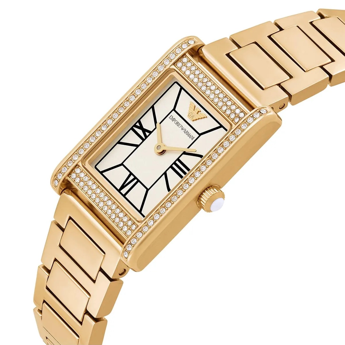 EMPORIO ARMANI Genni Crystals White Dial 22mm Gold Stainless Steel Bracelet AR11659 - 5