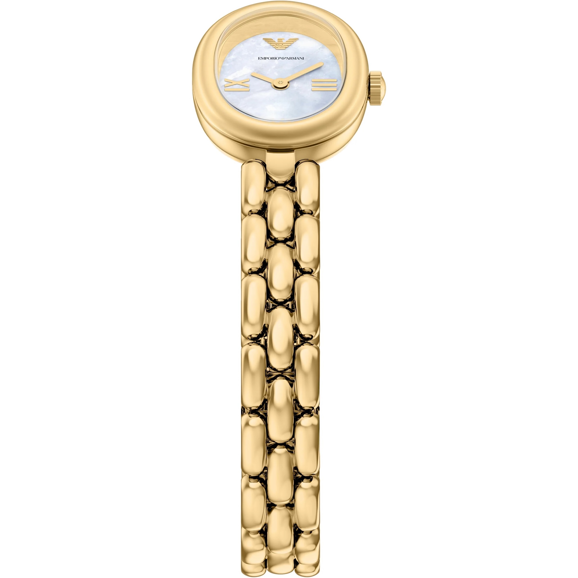 EMPORIO ARMANI Ophelia White Pearl Dial 24mm Gold Stainless Steel Bracelet AR11721 - 4