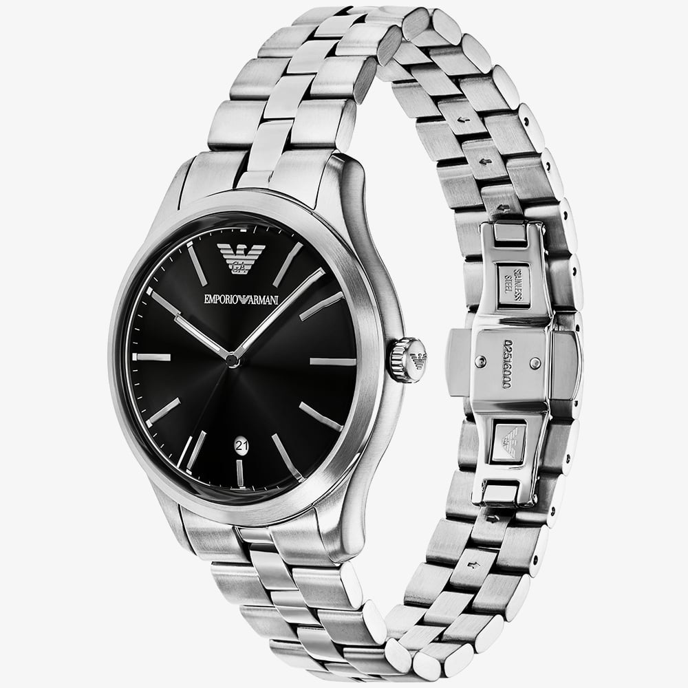 EMPORIO ARMANI Dario Black Dial 41mm Silver Stainless Steel Bracelet AR11732 - 3