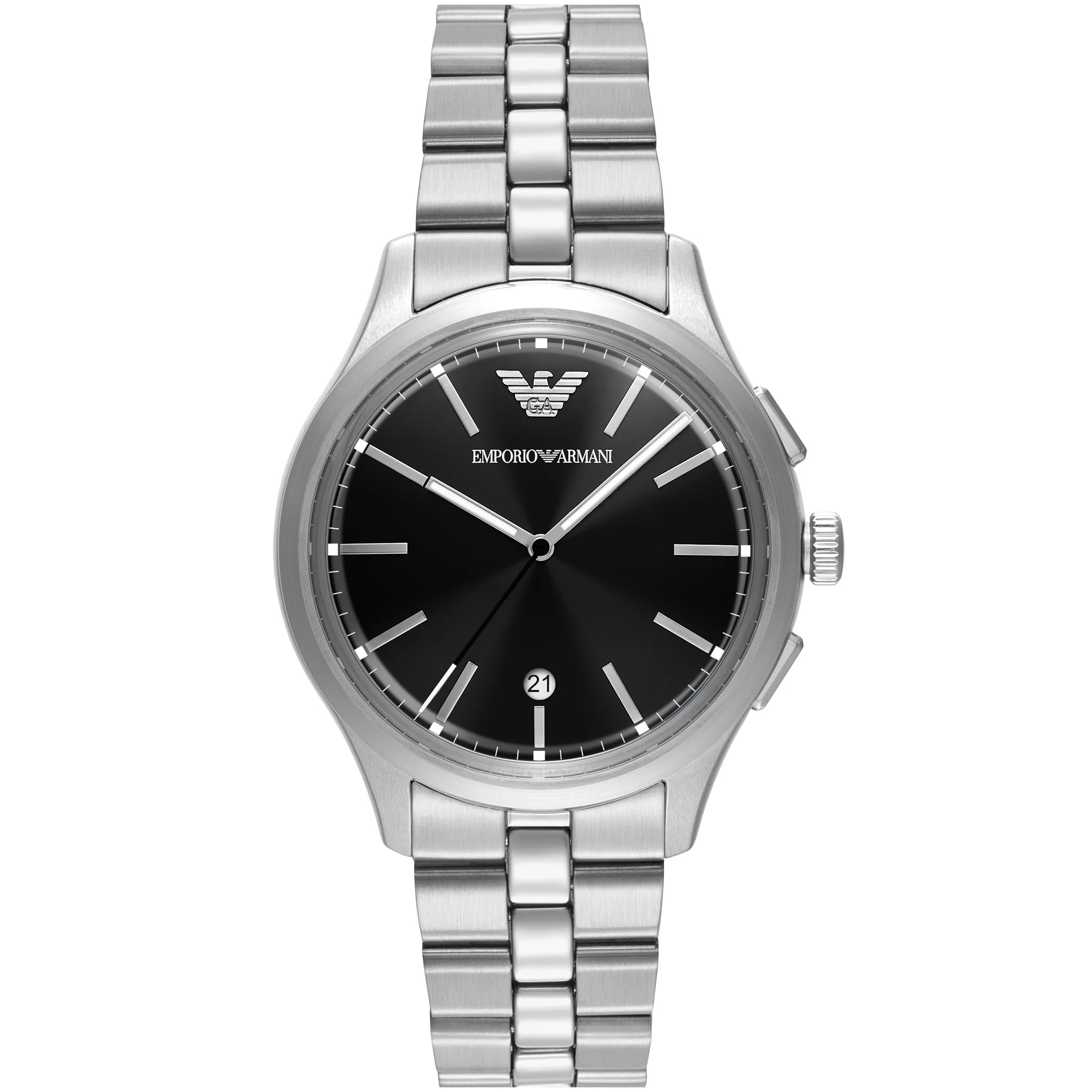 EMPORIO ARMANI Dario Black Dial 41mm Silver Stainless Steel Bracelet AR11732 - 