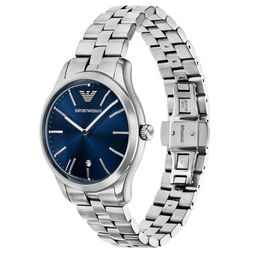 EMPORIO ARMANI Dario Blue Dial 41mm Silver Stainless Steel Bracelet AR11733 - 