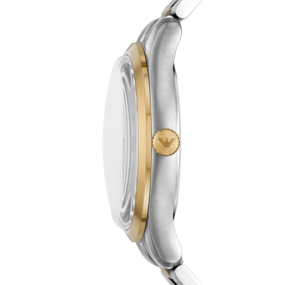 EMPORIO ARMANI Dario Silver Dial 41mm Two Tone Gold Stainless Steel Bracelet AR11735 - 3